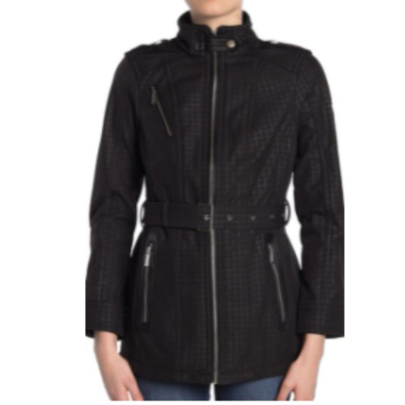 Michael Kors Belted Houndstooth Jacket - NWOT